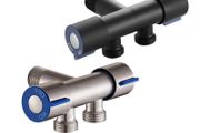304 Stainless Steel Single Cold Water 1 In 2 Out Bathroom Toilet Angle Valve Washing Machine Double Outlet Water Tap