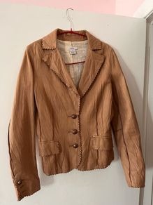 vintage tan leather jacket