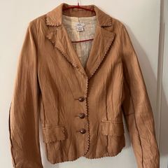 vintage tan leather jacket