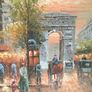 Art - Oil on Canvas- ( Parisian Scene) ( Reduced) Image 2