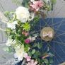 60cm Sage green floral bicycle wheel Image 2