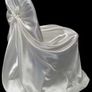 Ivory Satin chair covers Image 2