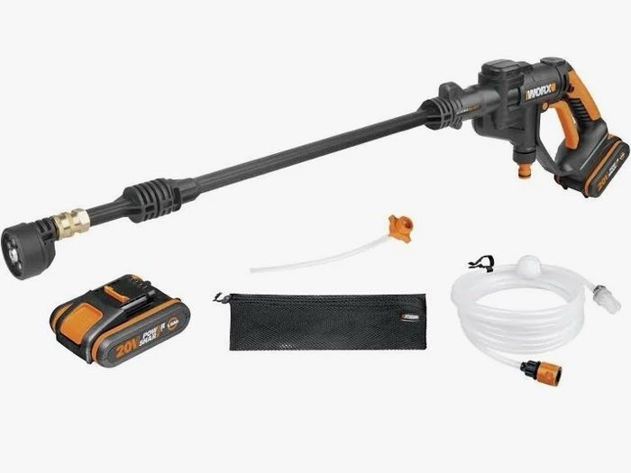 Worx PowerShare Hydroshot portable pressure cleaner.