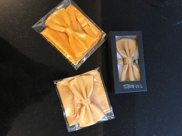 bow tie /handkerchief and cufflink sets