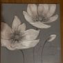Glittery grey floral canvas Image 2