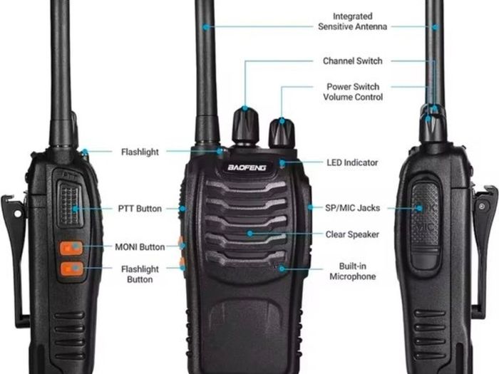 Baofeng 2PCS Handheld Two Way Radio TH-888S PMR Portable Walkie Talkies for Security Events Hiking Biking Camping