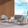 4 Piece Rattan Garden Furniture Set Image 4