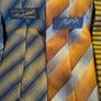MENS TIES BUNDLE x7 Striped Geometric Polyester Formal Office Vintage Style Image 7