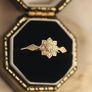 Vintage Style Petite Crystal Gold Tone Ring Image 3