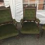Antique grandfather & grandmother armchairs with 4 matching dining chairs Image 5