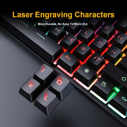 RGB Gaming keyboard Gamer keyboard and Mouse With Backlight USB 104 keycaps Wired Ergonomic Keyboard For PC Laptop