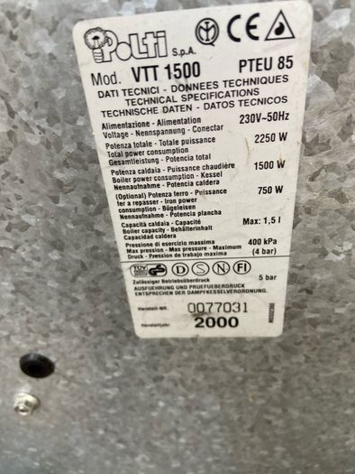 Polti Vaporetto VTT 1500 steam cleaner