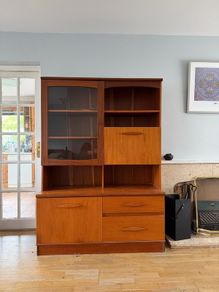 Stunning Original Vintage Irish Mid-Century Teak Display Unit by Ark Furniture