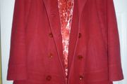 Per Una M&amp;s Long Red Jacket Coat Faux Suede To Touch 14 Medium. Marks &amp; Spencer.