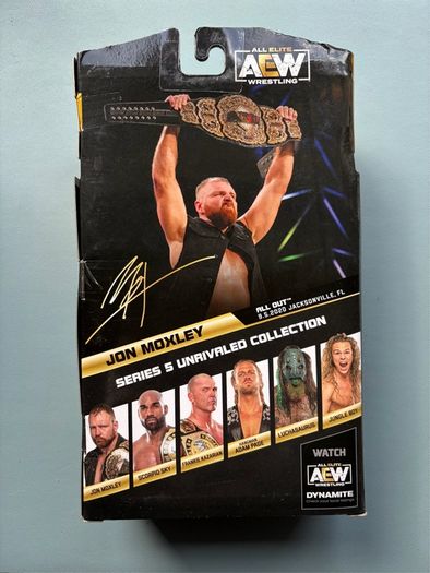 AEW Jon Moxley Unrivaled Collection Series 5 #37 Signed with COA - Wrestling Figure
