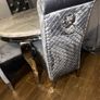 Marble kitchen table with 3 swade chairs Image 3