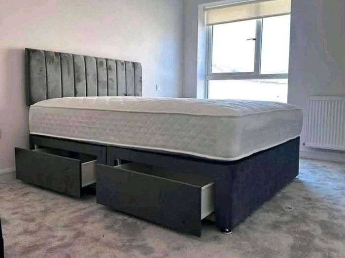 Divan Double & King Size Bed Frame With Mattress
