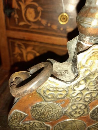 Antique Copper Gun Powder Flask