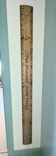 Personalised family height ruler