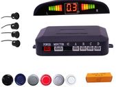 New Car Parking Sensor 4 Kit Rear Reverse Sensors Alarm Backup Radar System LED Display Warning in Black / White / Blue / Silver/Red