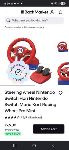 Steering wheel Nintendo Switch Hori Nintendo Switch Mario Kart Racing Wheel