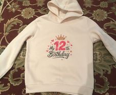 12 th Birthday Hoodie, size - 12 years