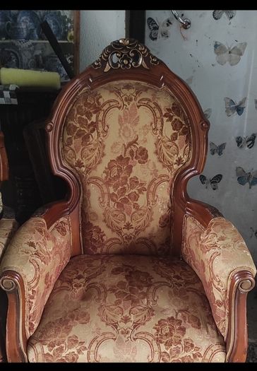 Vintage Upholstered Armchair