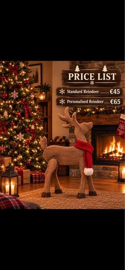 Handmade Wooden Christmas Reindeer for Sale