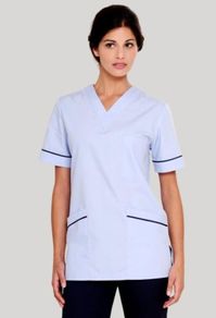 blue scrub top