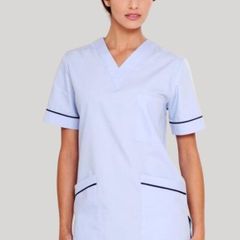 blue scrub top