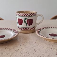 Nicholas Mosse Apple Design Small Mug and plates