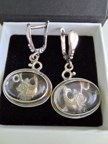 new silver earrings