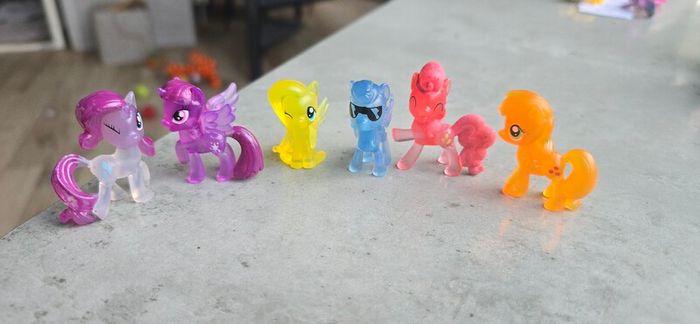 6 x Mane Six mini Figures 2inch transparent MLP G4 My Little Pony