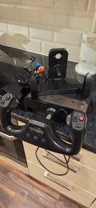 Logitech flight yoke and throttle
