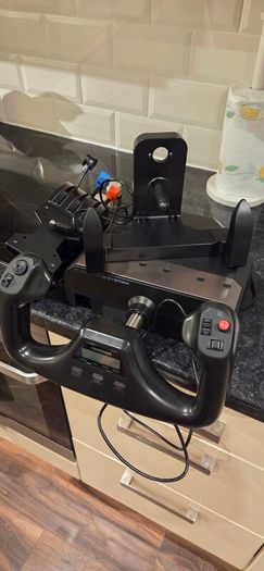 Logitech flight yoke and throttle