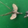 Vintage Silver Plated Brass Cockerel Ornaments Pair Image 6