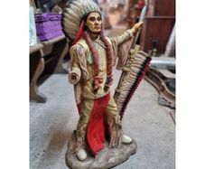 Native American Chief Resin Statue KAS1381