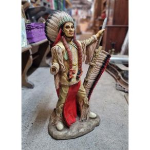 Native American Chief Resin Statue KAS1381