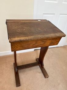 Old School Desk with inkwell