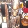 Beautiful Old Hand Carved African Warrior Statue, possibly a Maasai or Makonde warrior, Image 2