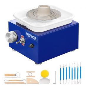 Pottery Wheel Mini Ceramic Wheel Sculpting Tools Apron Two Turntables 30W (FREE SHIPPING)