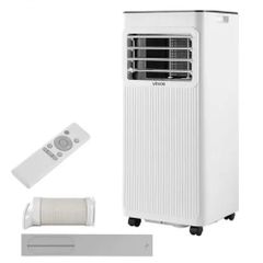 Air Conditioner, 9000 BTU 2.6kW 3-in-1 Standing Cooling Ac Unit, LED Touch Panel & Remote Control, 24h Timer, Cooling/Dehumidifier/Fan Mode for Room Indoor, White, Energy Efficiency: A