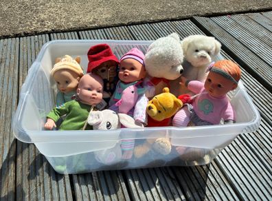Free bundle of dolls and teddys