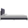 Bed Frame Dark Grey Fabric 150x200 cm Image 3