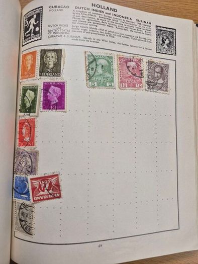 stamp album with stamps of the world