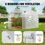 Walk-in Tunnel Greenhouse 2.9x2x1.9 m Galvanized Frame PE Cover White Image 4