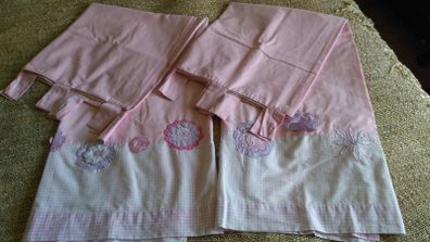 Short "Dunnes" Pink Curtains