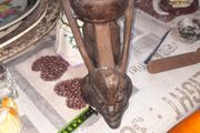 Old Wood Carved African Tribal Ashtray, in nice condition