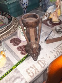 Old Wood Carved African Tribal Ashtray, in nice condition