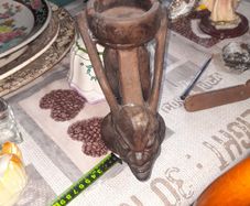 Old Wood Carved African Tribal Ashtray, in nice condition